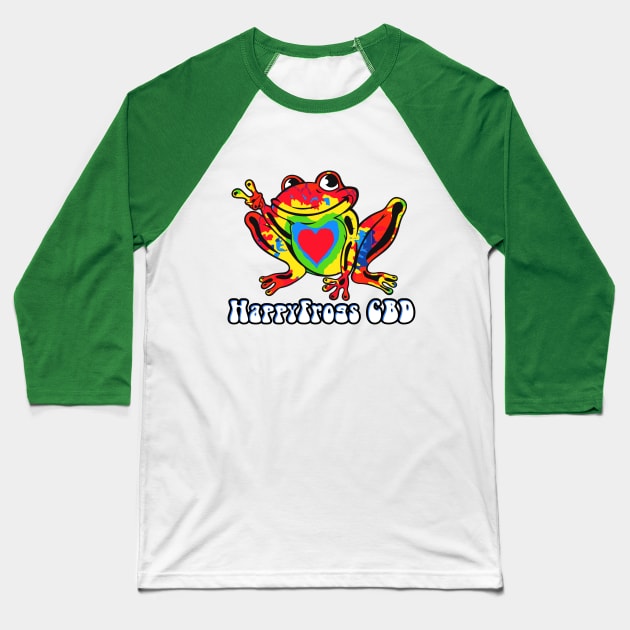 Happy Frogs CBD Baseball T-Shirt by HappyFrogsCBD